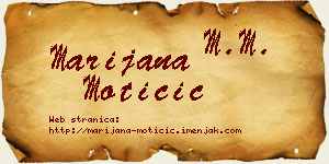 Marijana Motičić vizit kartica